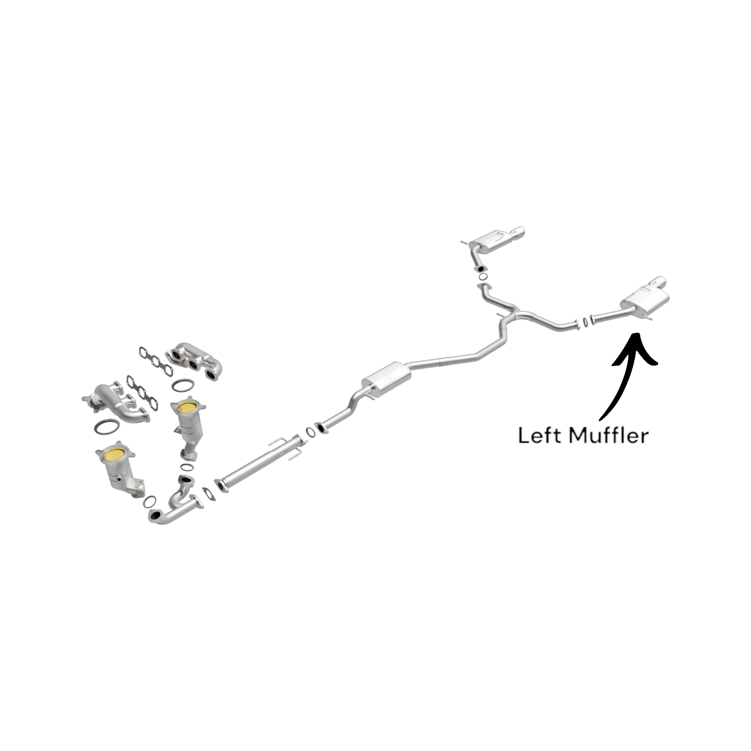 Mazda CX-9 3.7L (2008-2015) Left-Side Muffler