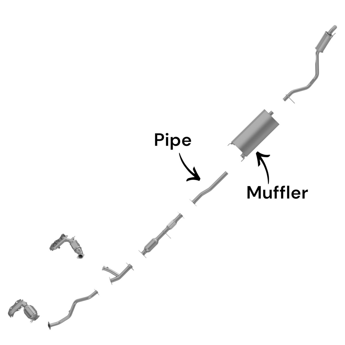 Toyota Highlander 3.5L (2014-2016) (Gas) Muffler