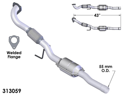 Volkswagen Beetle(GL/GLS/TDI/Sport) 1.9L (1998-2006) DIESEL FWD Catalytic Converter