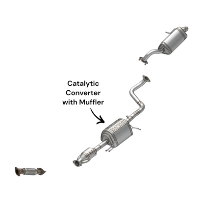 Kia Soul (+) 2.0L (2014-2019) Converter with Middle Muffler