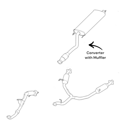 Hyundai Santa Fe 3.3L (2013-2018) Converter with Muffler