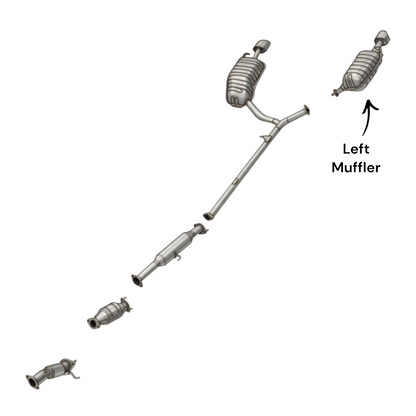 Kia Optima 2.4L (2011-2013) (Only Korean Built) Left side Muffler