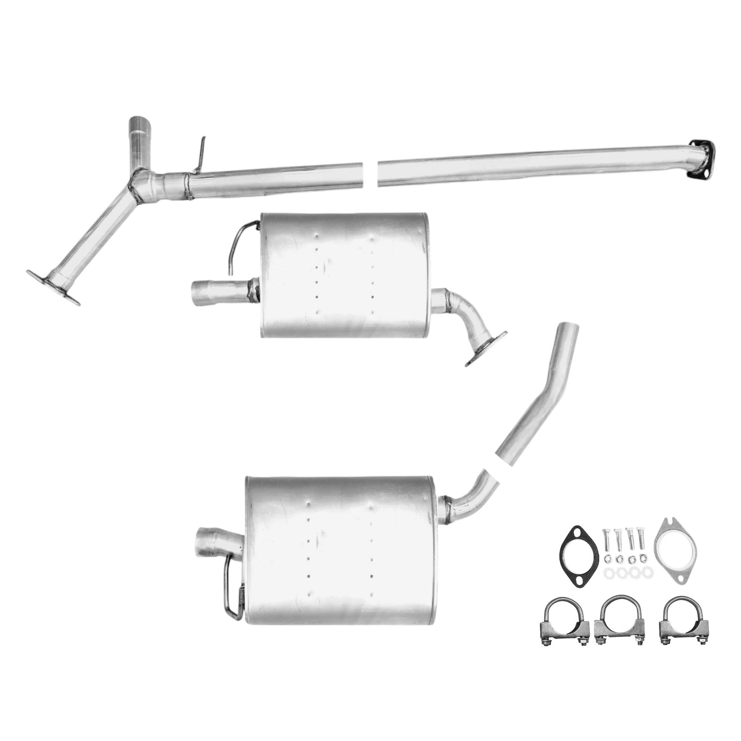 Hyundai Sonata 2.4L (2011-2014) (Non-Hybrid) Left & Right Side Muffler with Y-Pipe