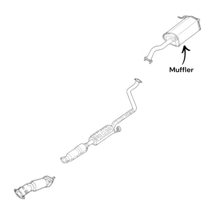 Hyundai Elantra 2.0L (2014-2016) (Federal/California emissions) (Sedan Only) Muffler