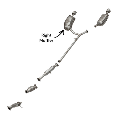 Kia Optima 2.4L (2011-2013) (Only Korean Built) Right side Muffler