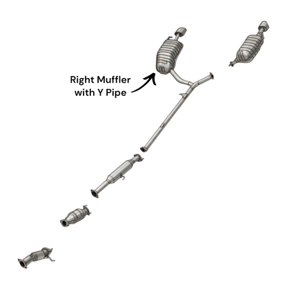 Kia Optima 2.4L (2011-2013) (Only Korean Built) Right Muffler with Y-Pipe