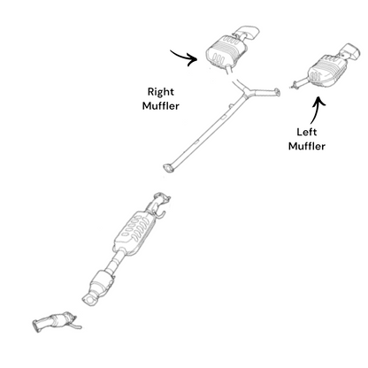 Silencieux double sortie côté droit et gauche pour Hyundai Sonata 2.4L 2015-2017