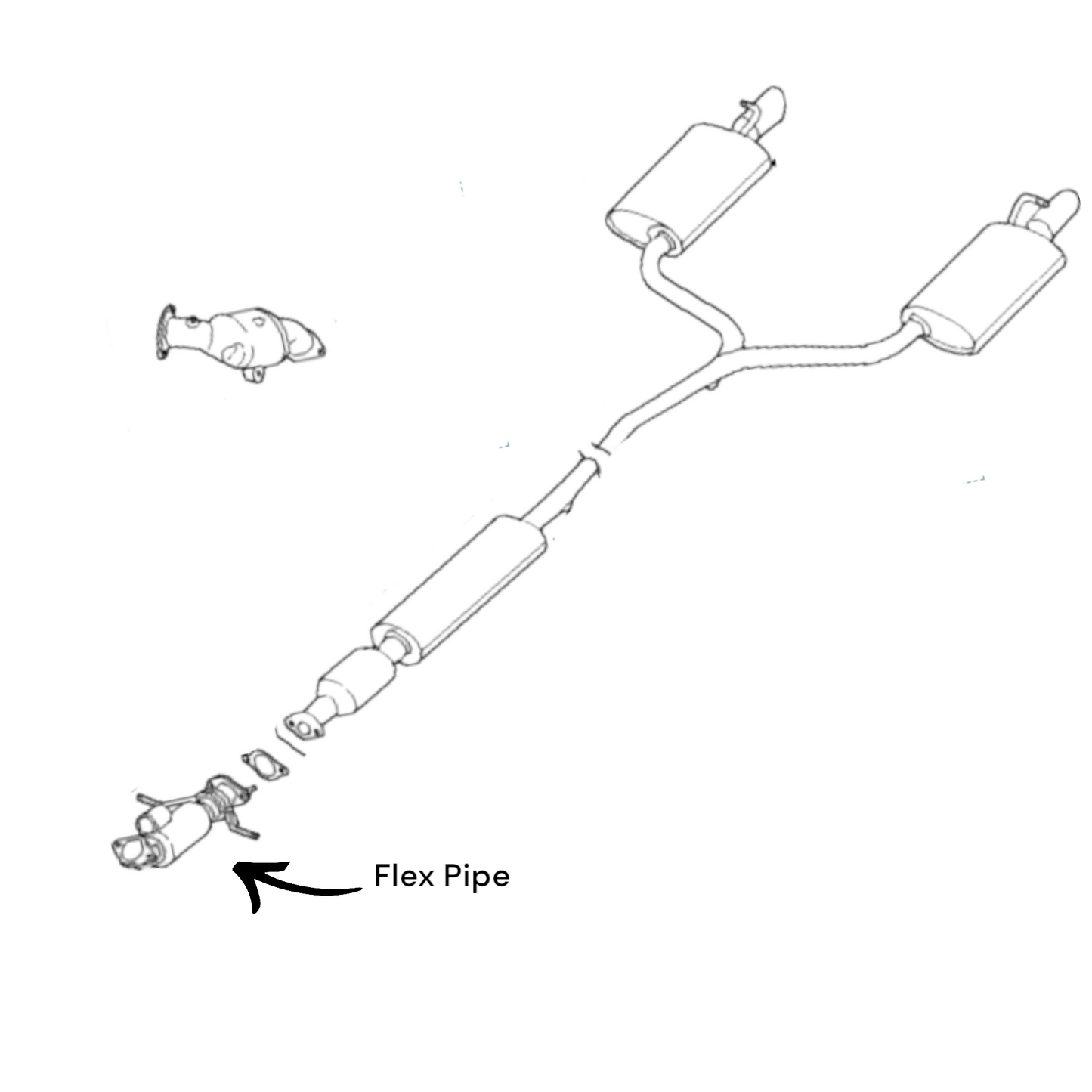 Ford Explorer 2.3L 2016-2019 Tuyau flexible turbocompressé