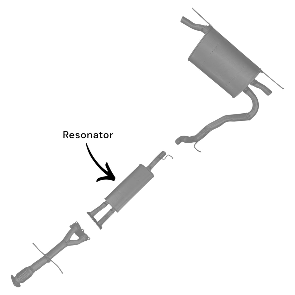 Volvo S60 2.0L (2015-2018) (Without Supercharger) (AWD) (Turbo) Resonator