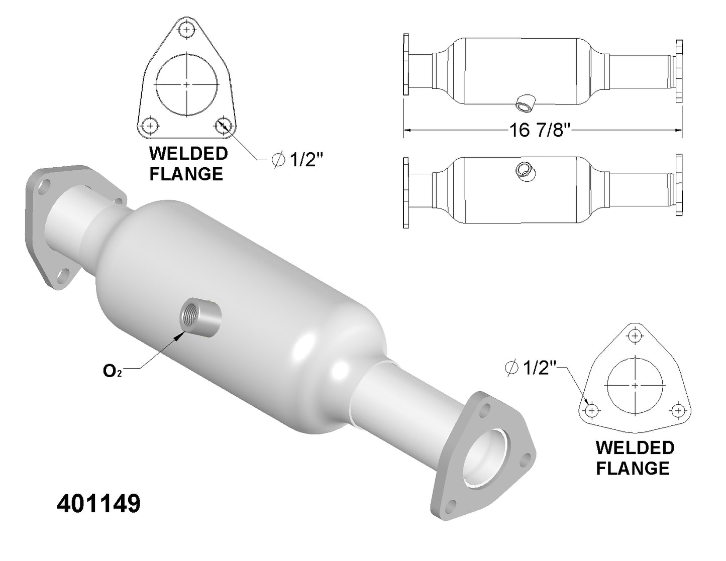 Honda Accord 3.0L (1998-2002) V6 (coupé 2 portes et berline 4 portes) Convertisseur catalytique 