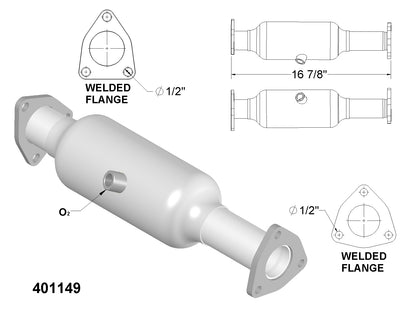 Honda Accord 3.0L (1998-2002) V6 (coupé 2 portes et berline 4 portes) Convertisseur catalytique 