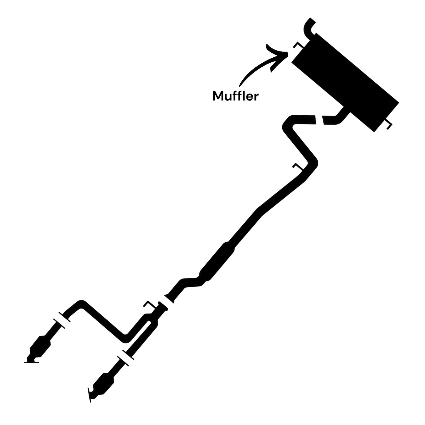 Jeep Wrangler 3.6L (2020, 2021) (MHEV) Muffler