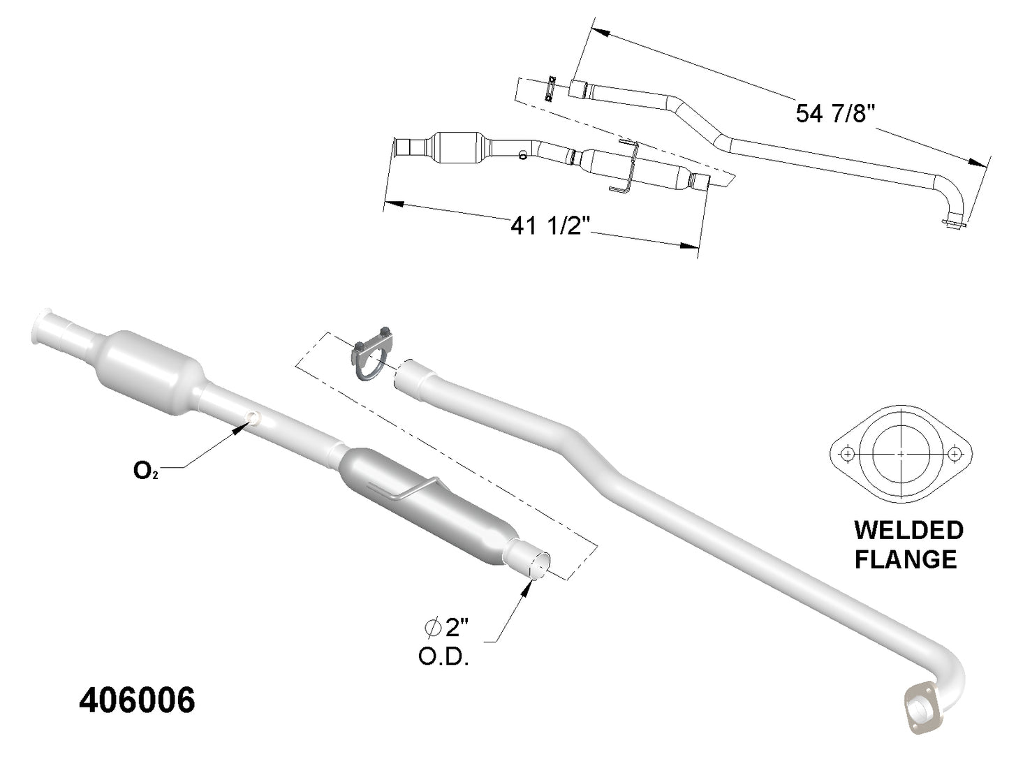 Résonateur uniquement pour Chevrolet Prizm 1.8L (1998-2002) L4 (CONVERTISSEUR NON INCLUS)