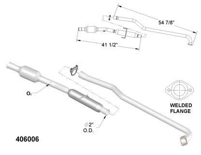 Résonateur uniquement pour Chevrolet Prizm 1.8L (1998-2002) L4 (CONVERTISSEUR NON INCLUS)