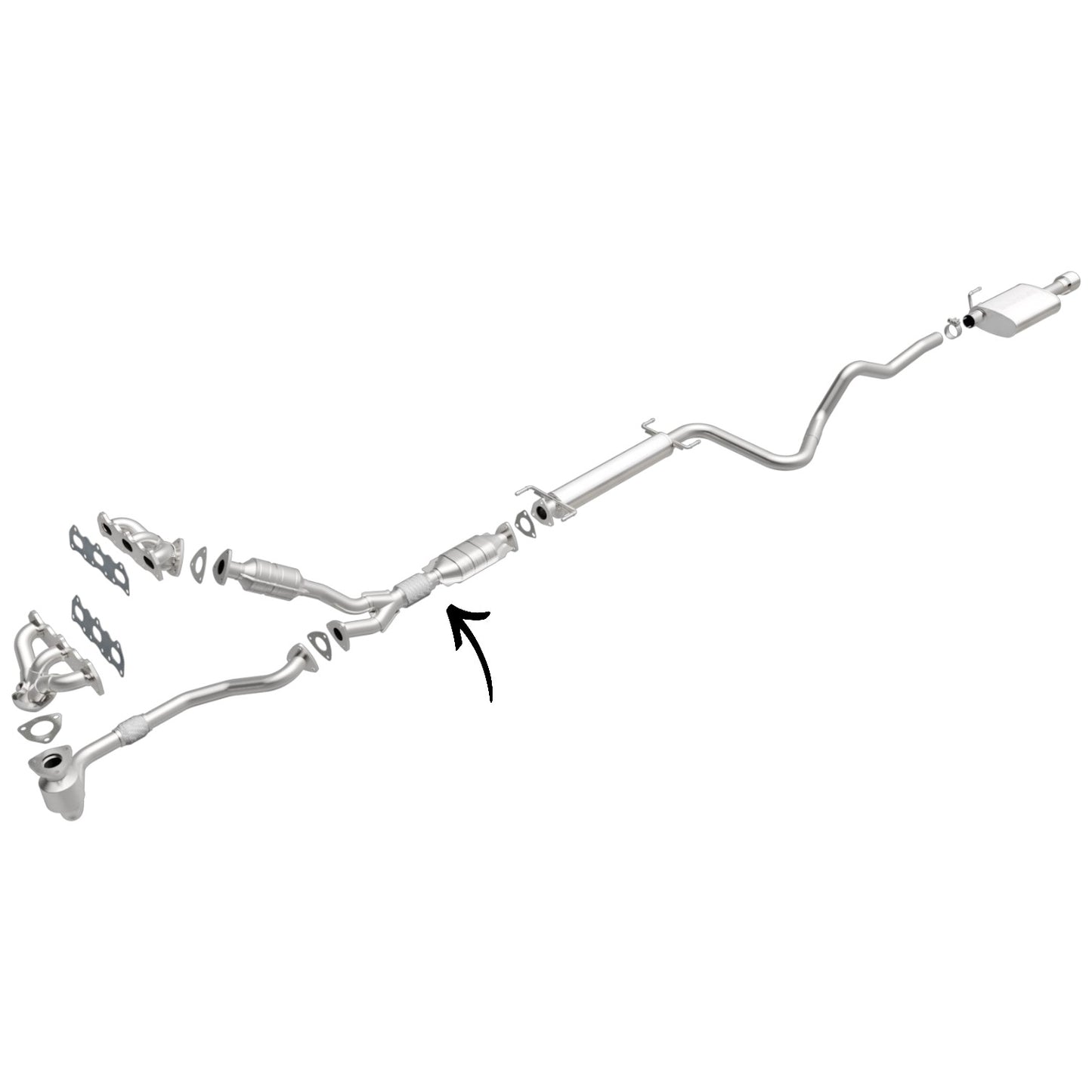 Saturn LW300 3.0L FWD  2001-2003 Catalytic Converter with Flex Pipe