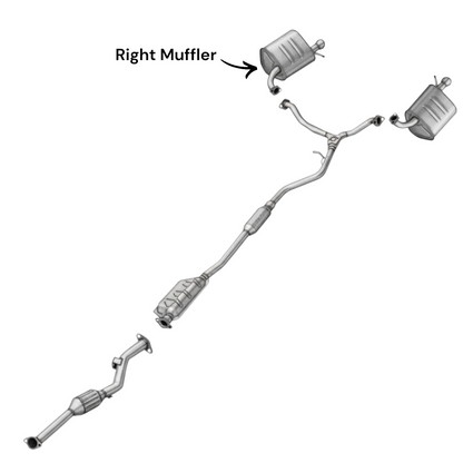 Subaru Ascent 2.4L (2019-2025) Right side Muffler
