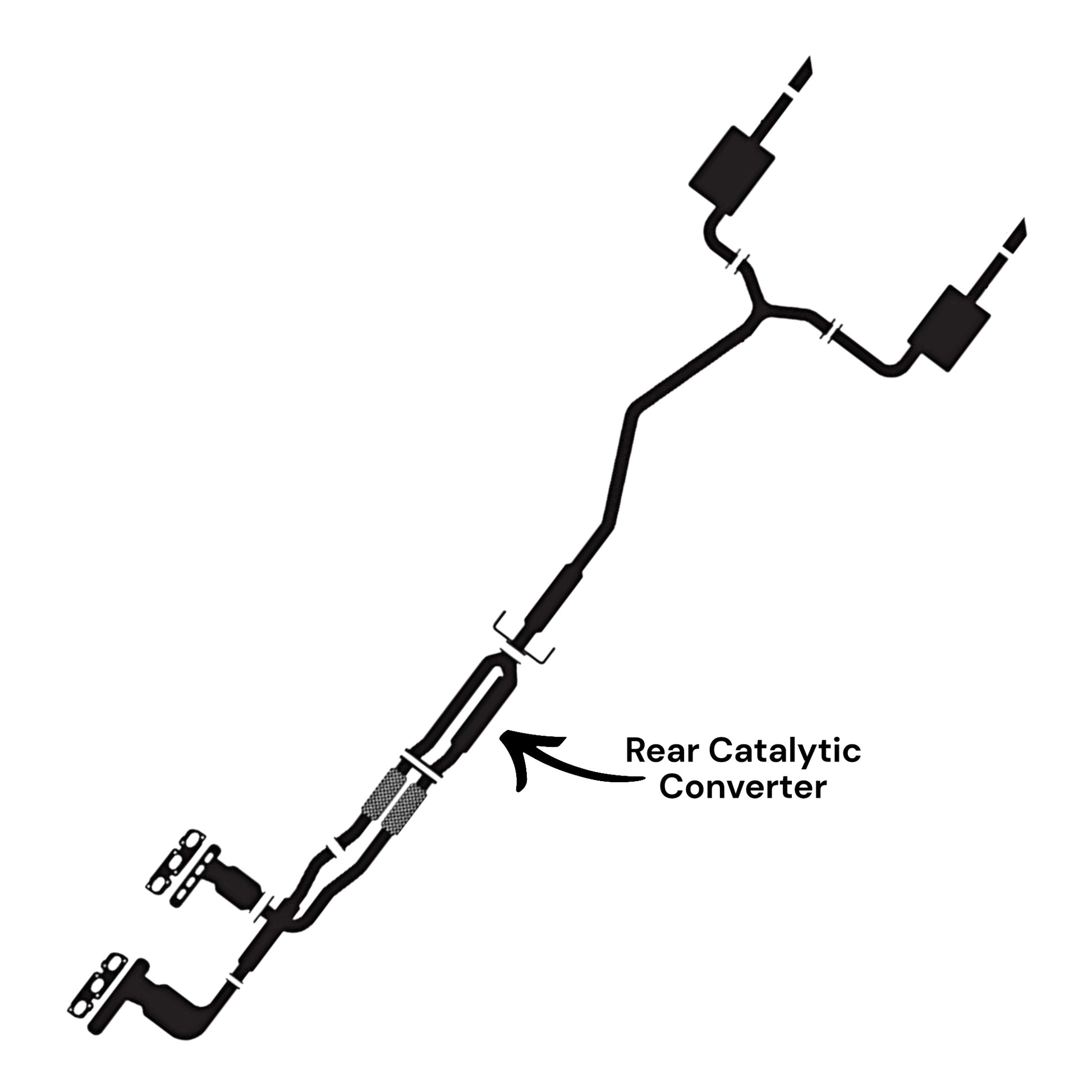Mazda 6 3.0L (2003-2005) (FWD) Rear Catalytic Converter