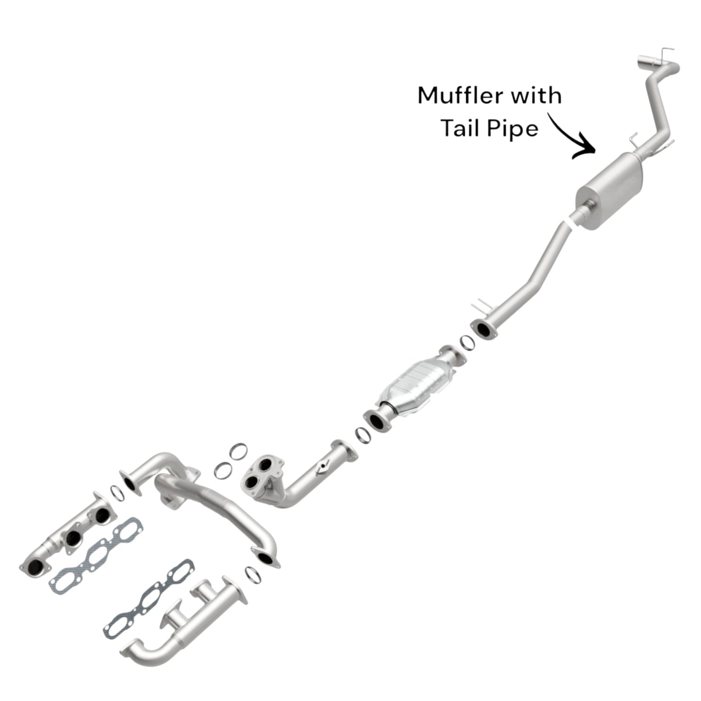 Toyota Tacoma 2.4L (1998-2000) (Federal Emissions System) Muffler with Tail Pipe 