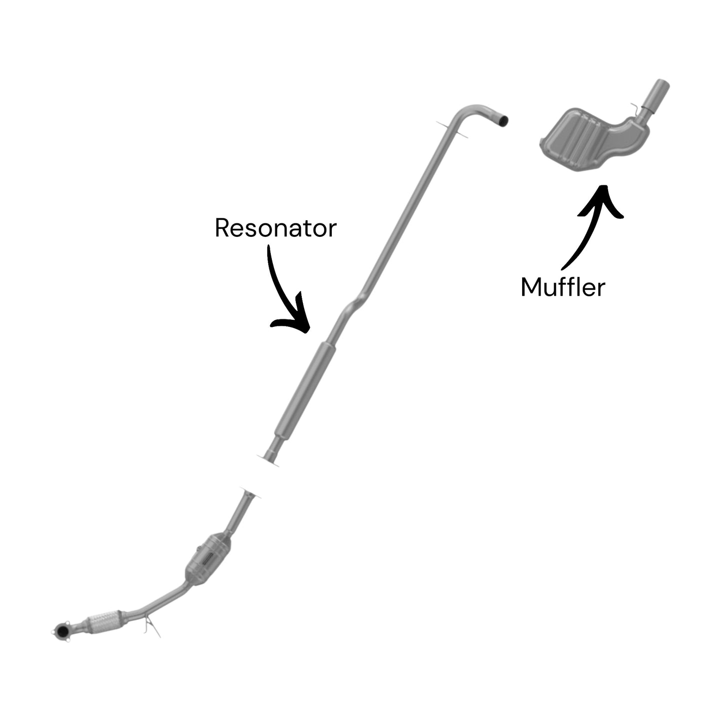 Volvo S60 2.4L (Non-Turbo) (2001-2009) Resonator & Muffler