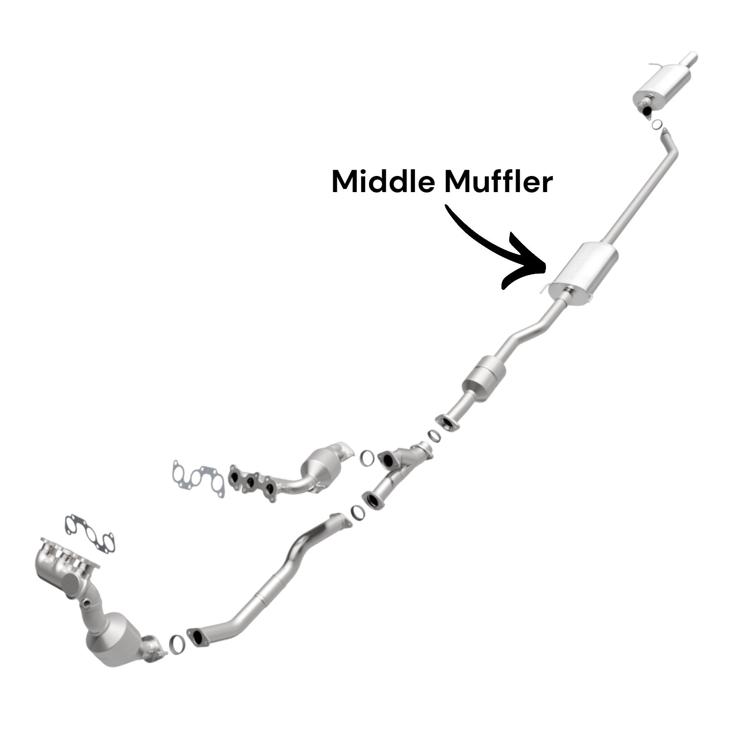 Toyota Highlander 3.5L (2008-2013) Middle Muffler