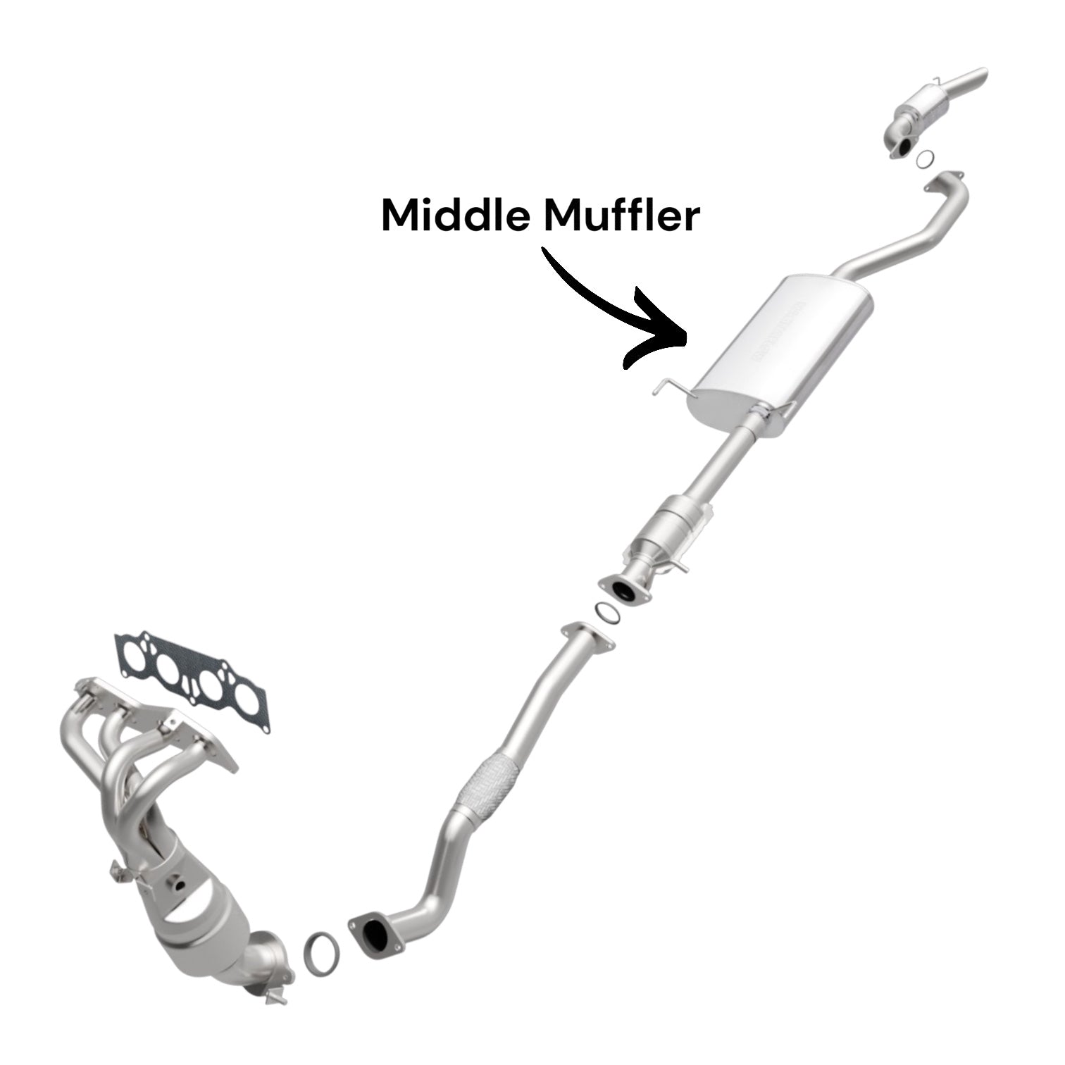 Toyota Highlander 2.4L (2004-2007) Middle Muffler