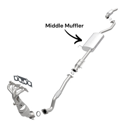 Toyota Highlander 2.4L (2004-2007) Middle Muffler