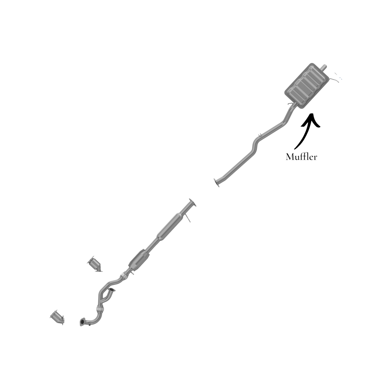 Hyundai Santa Fe 3.5L (2003-2006) Muffler