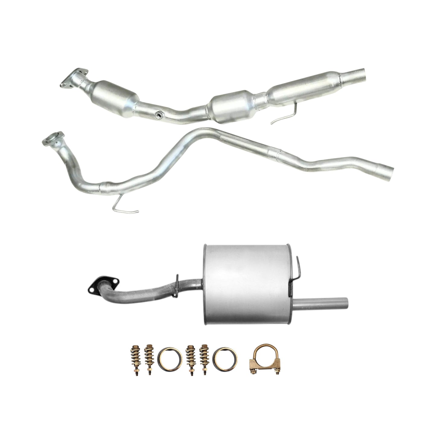 Toyota Yaris 1.5L (2006-2011) (Hatchback) Catalytic Converter with Resonator and Rear Muffler