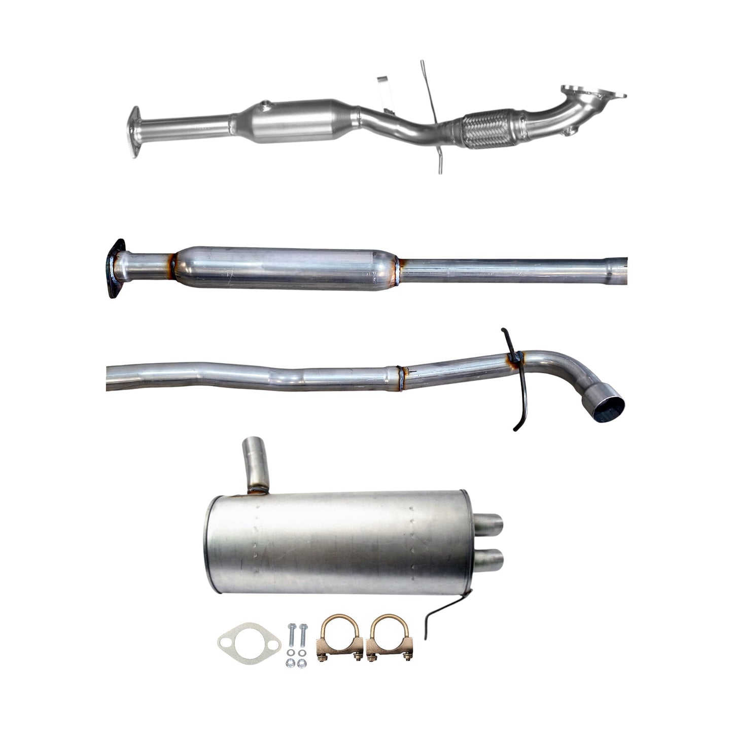 Volvo XC90 2.5L (2003-2006) (FWD) ( Turbo) Flex pipe with Converter, Resonator and Muffler