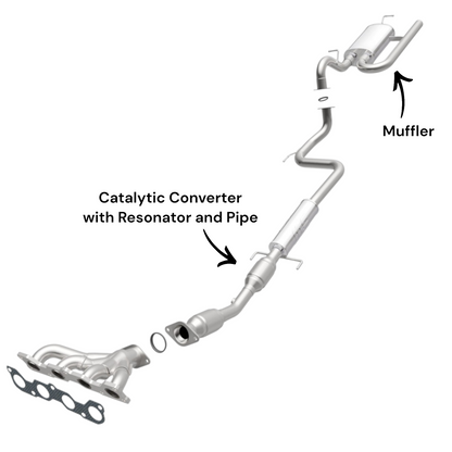 Convertisseur catalytique avec tuyau pour Toyota Yaris 1.5L (berline) (2007-2010).