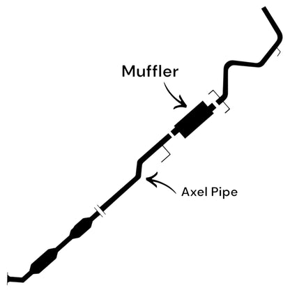 Toyota Tacoma 2.7L (2011-2022) (Only for 127.4" Wheelbase) Axel with Muffler only