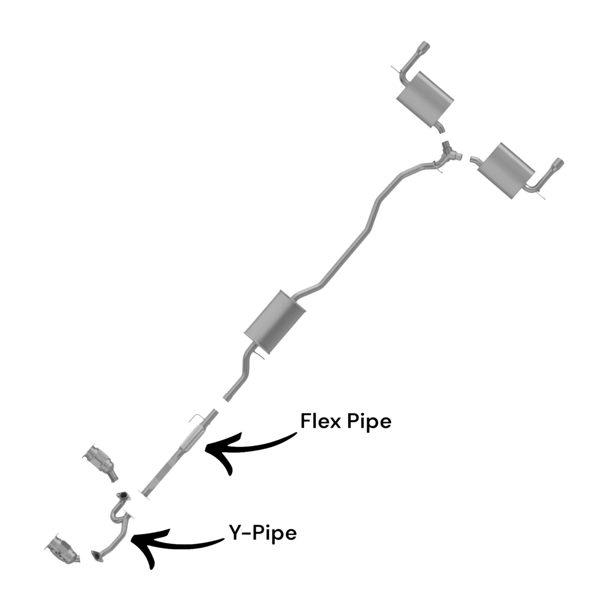 Ford Edge 3.5L (2007-2010) Y-Pipe and Flex Pipe