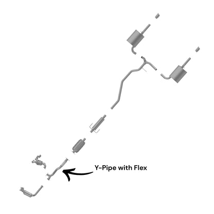 Ford Fusion 3.0L (2006-2012) Y-Pipe with Flex