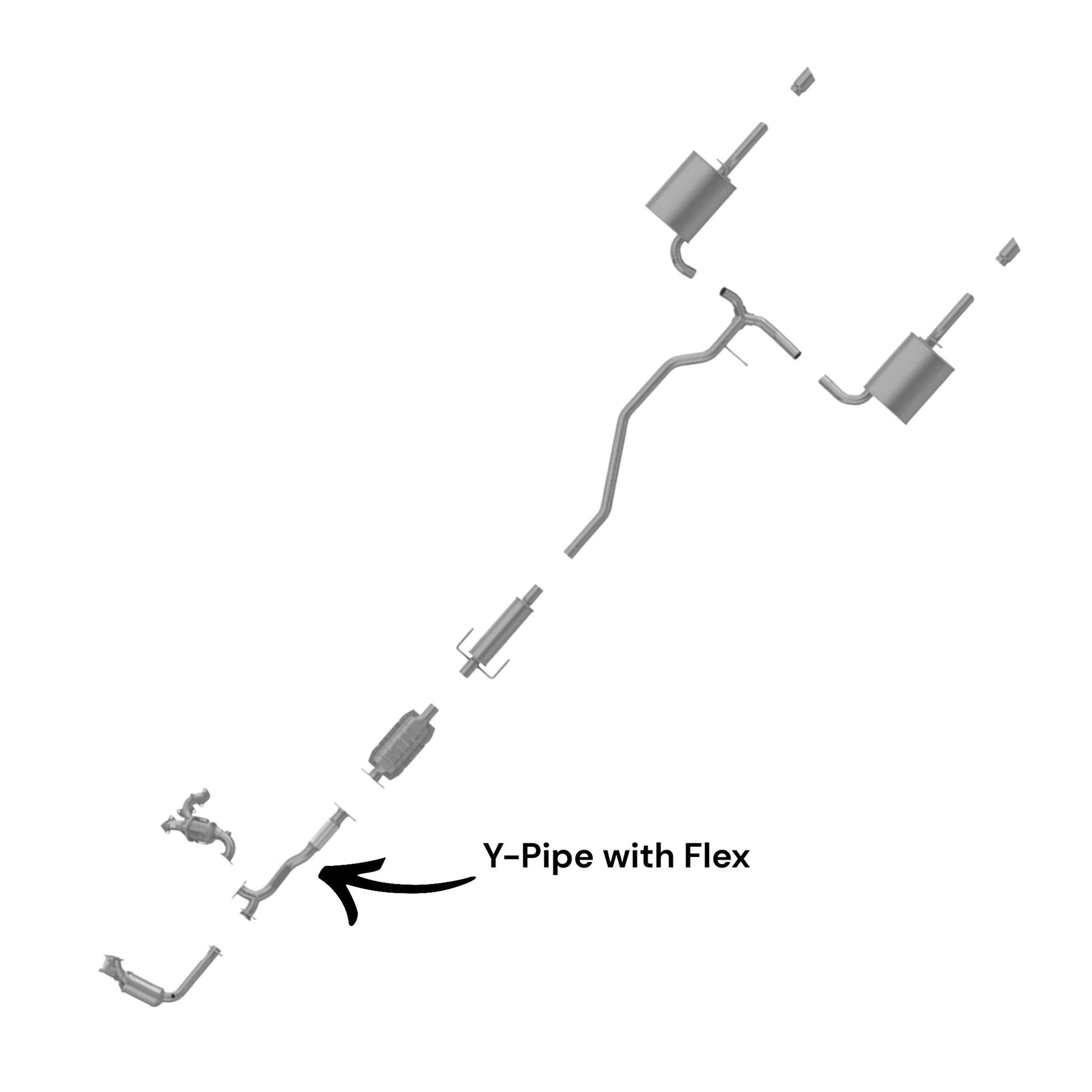 Lincoln Zephyr 3.0L (2006) (FWD) Y-Pipe with Flex