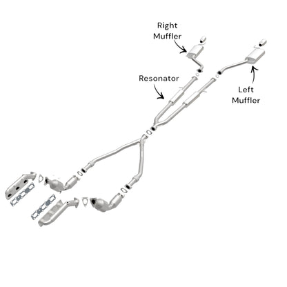 Infiniti M35 3.5L (2006-2010) Y pipe Resonator, Left And Right Side Muffler.