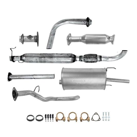 Acura CL 2.3L (1998, 1999) Middle Pipe, Catalytic Converter, Resonator with Flex Pipe and Muffler (Single Tip)