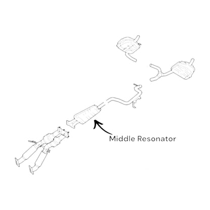 Volvo XC70 3.2L (2008-2009) Middle Resonator