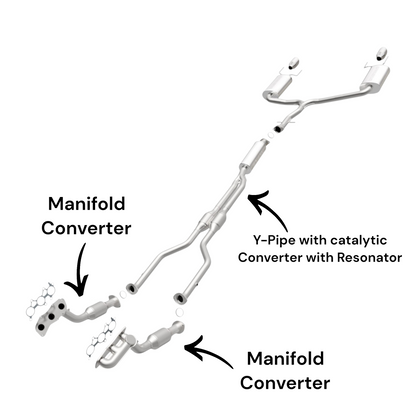 Lexus IS250 2.5L (2006-2012) (RWD Only) Manifold Converters and Y-Pipe with catalytic Converter with Resonator