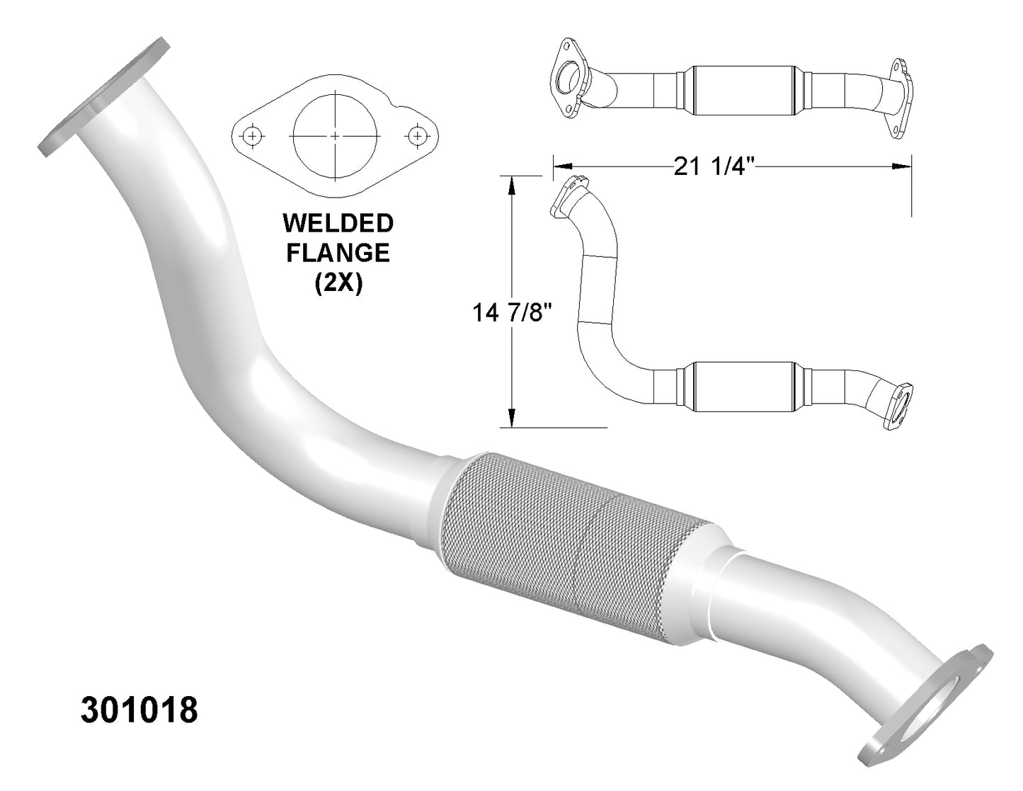Tuyau flexible avant Ford Focus 2.0L (2000-2004) (DOHC)