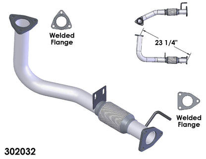 Tuyau flexible avant pour Honda Accord 2.3L (1998-2002) V4