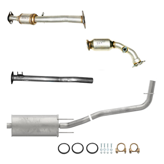 Toyota Tacoma 3.4L (2000-2004) (Except: Standard Cab Pickup; 4WD, RWD; w/ Pre Runner) Catalytic Converters and Muffler with Axel Pipe and Tail Pipe