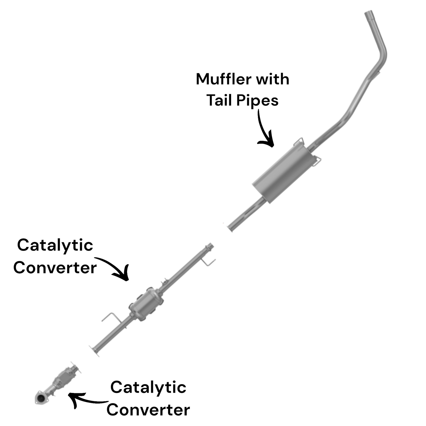 Toyota Tundra 3.4L (2000-2004) Catalytic Converters and Muffler