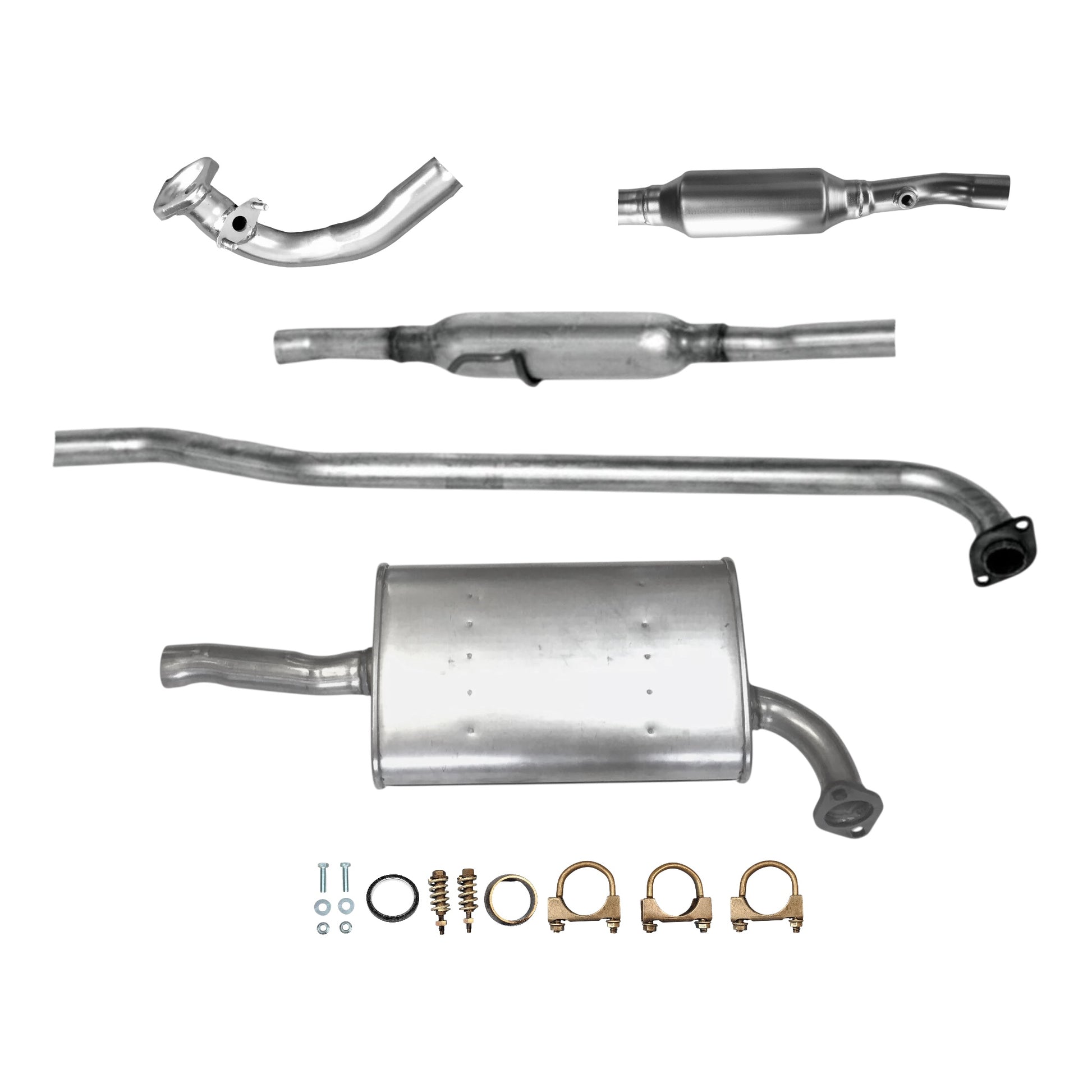 Chevorlet Prizm 1.8L (1998-2002) Front Pipe, Catalytic Converter, Resonator and Muffler