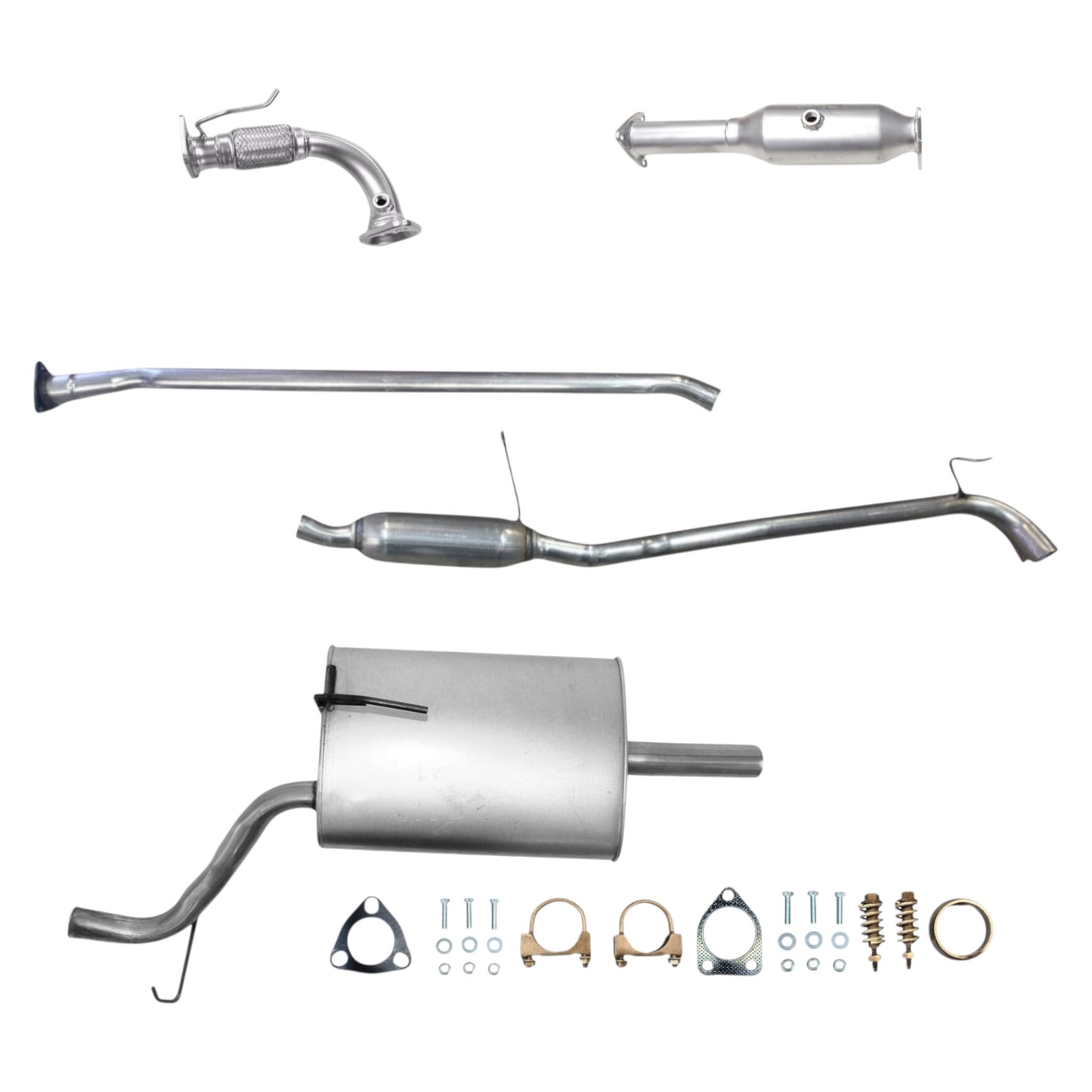Honda Accord 2.4L (2003-2007) (Coupe Only) Flex Pipe, Catalytic Converter, Resonator and Muffler