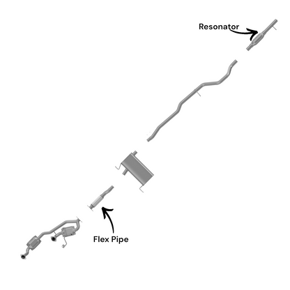 Ford Freestar 4.2L (2004-2007) Flex Pipe And Resonator