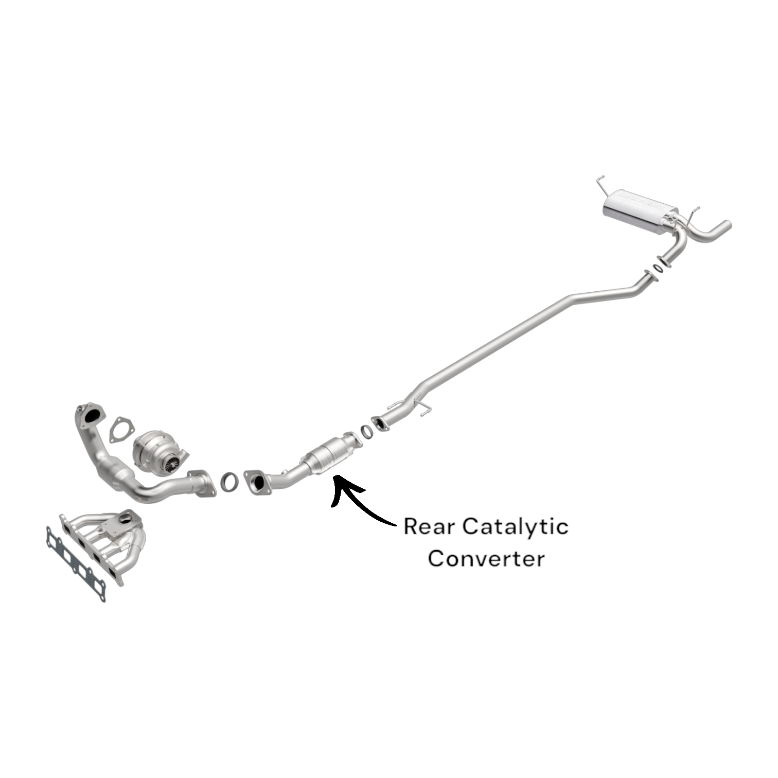52437 - Nissan Juke 1.6L (2011, 2012, 2013, 2014, 2015) turbo F.W.D. Rear Catalytic Converter