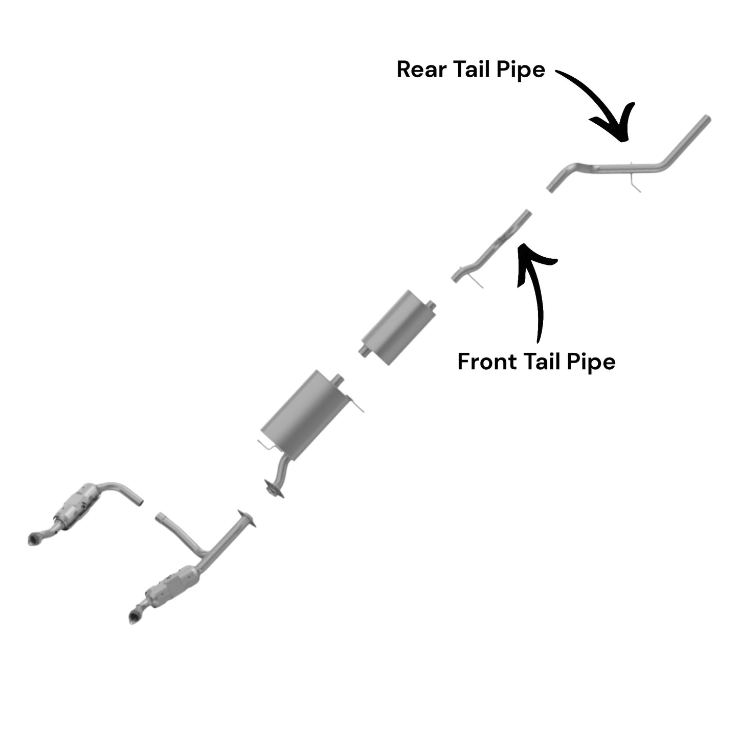 Mercury Mountaineer 4.6L (2006-2010) Front & Rear Tail Pipes