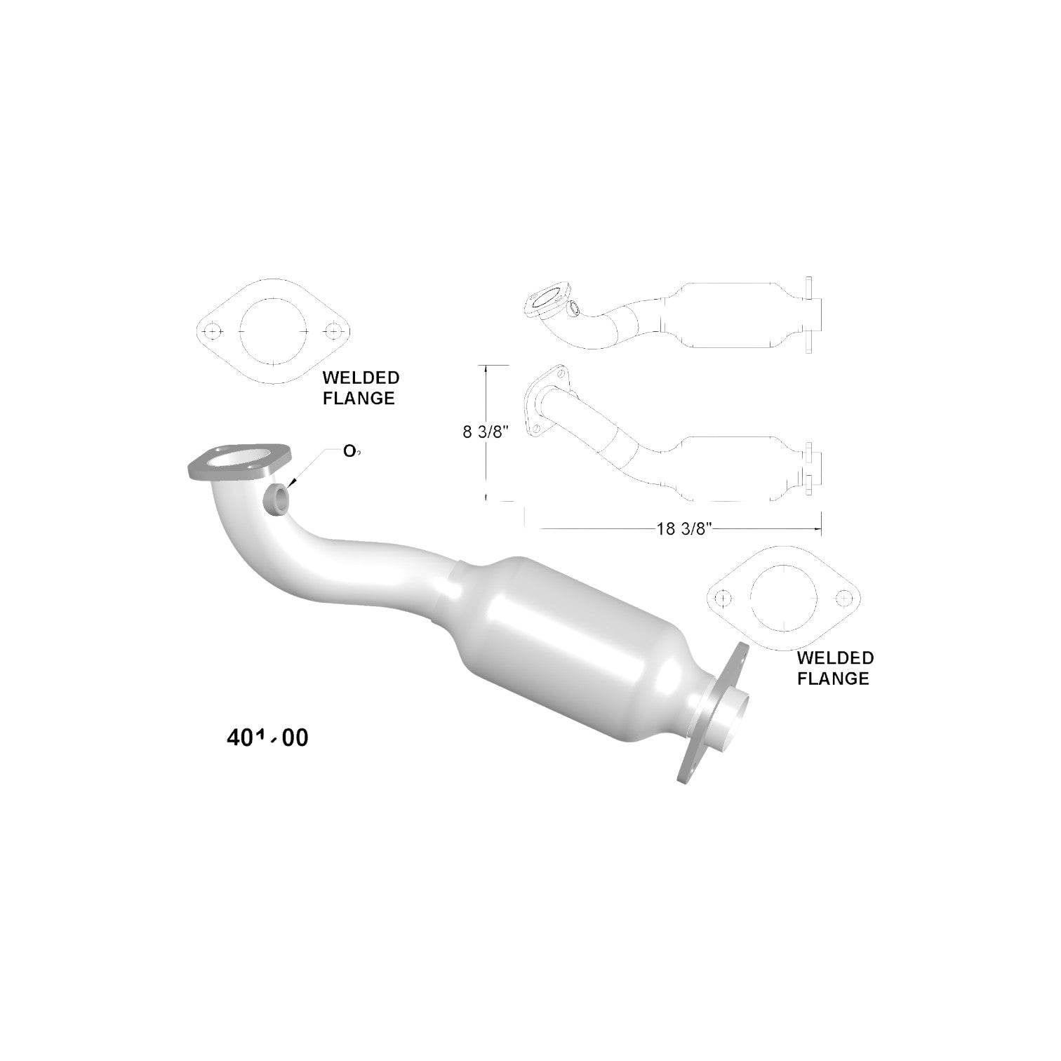 Cadillac STS 3.6L V6 (2004-2007) Passenger Side Catalytic Converter