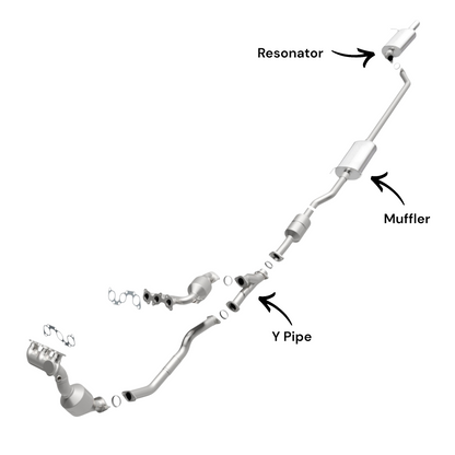 Toyota Highlander 3.3L (2008-2010) (Hybrid) Front Y-Pipe, Muffler and Resonator