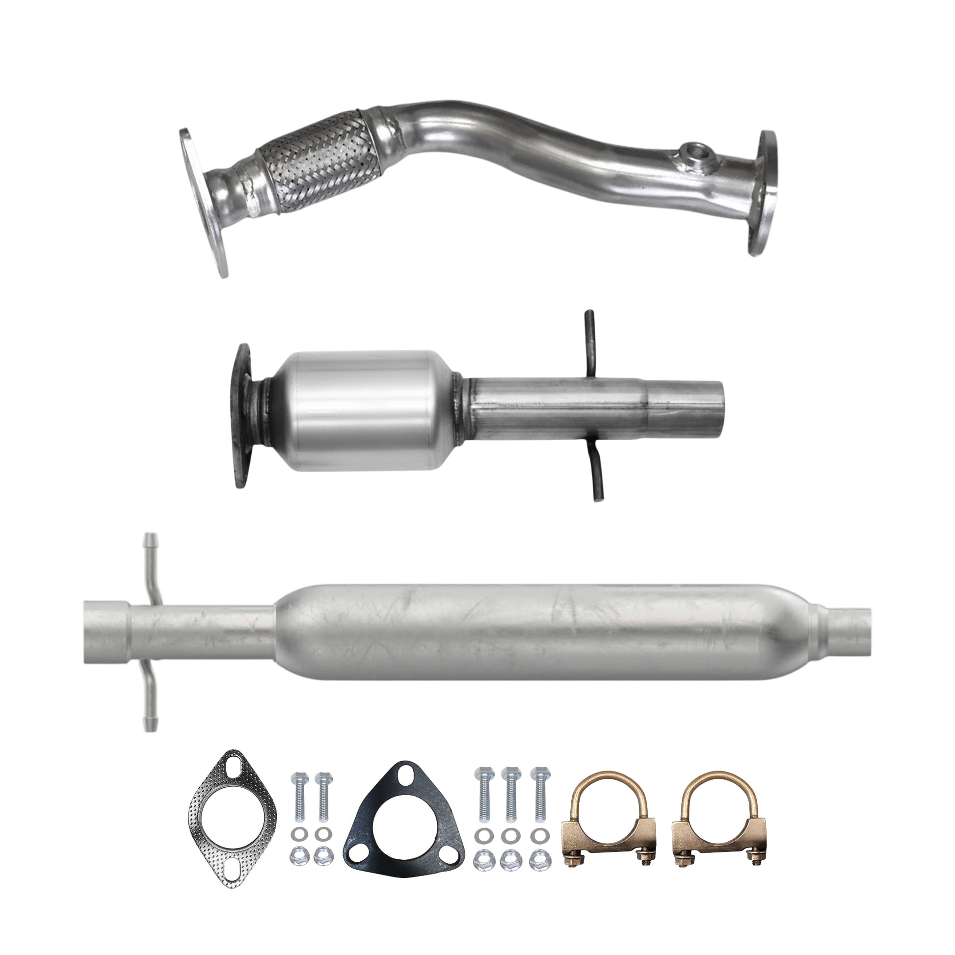 Chevrolet Malibu 2.4L (2008-2010) (Non-Hybrid) (4 Speed) Flex Pipe, Catalytic Converter, Resonator